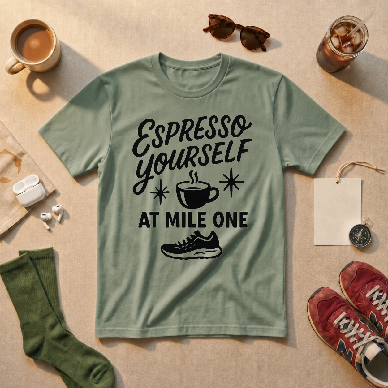 Espresso Yourself At Mile One T-Shirt - White
