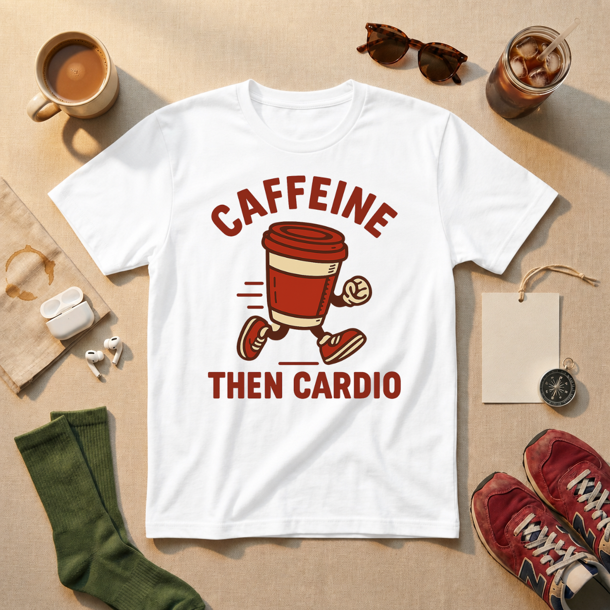 Caffeine Then Cardio T-Shirt - view 5