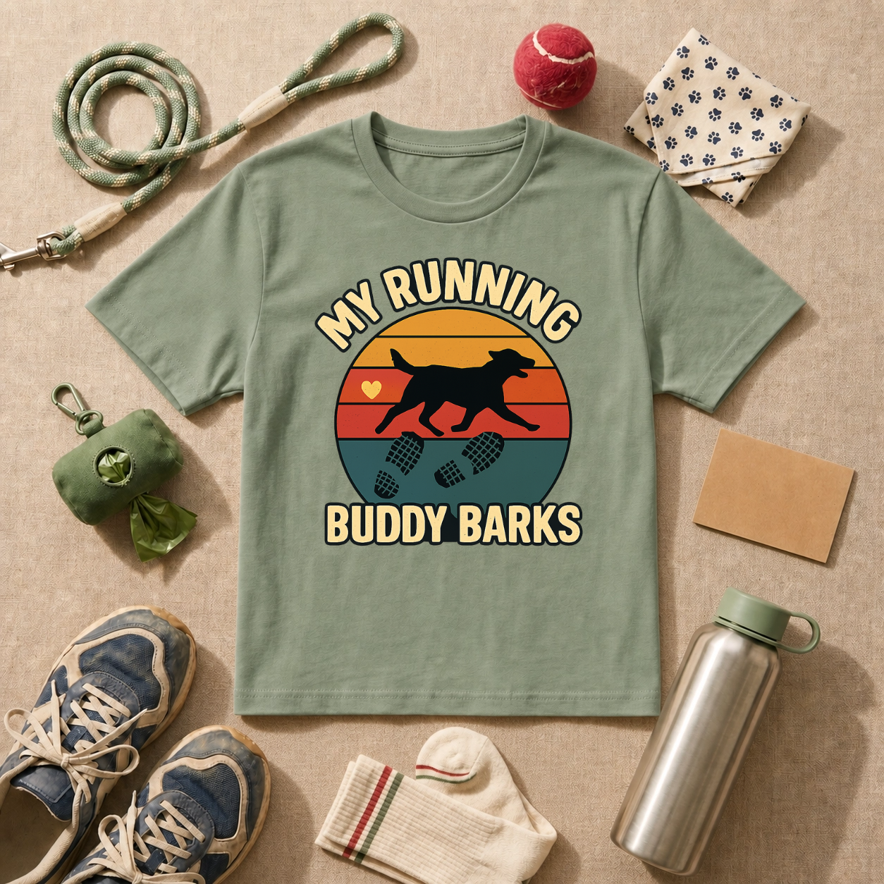 My Running Buddy Barks T-Shirt