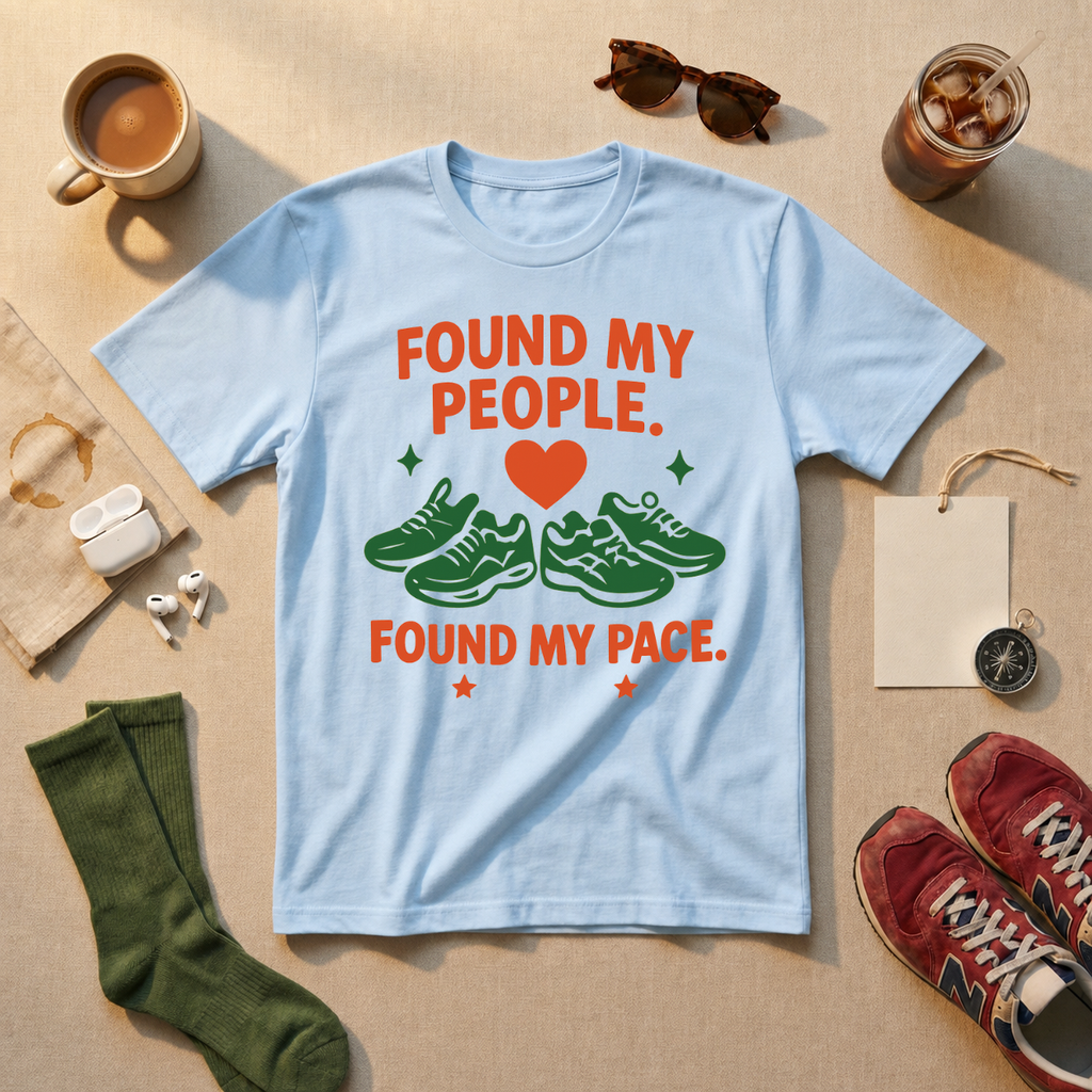 Found My People Found My Pace T-Shirt - Natural