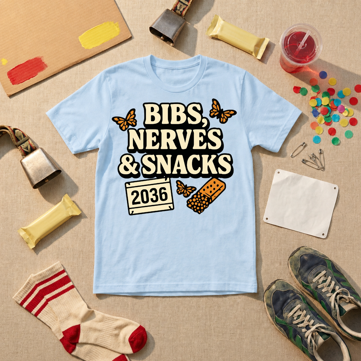 Bibs Nerves Snacks T-Shirt