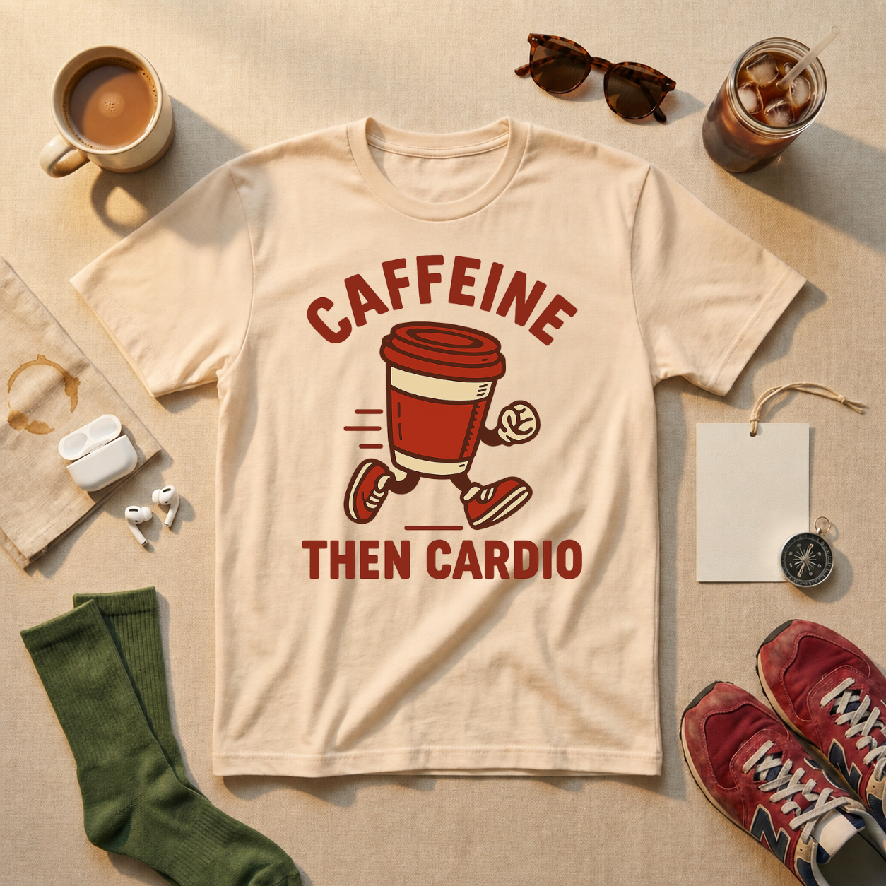 Caffeine Then Cardio T-Shirt - view 4