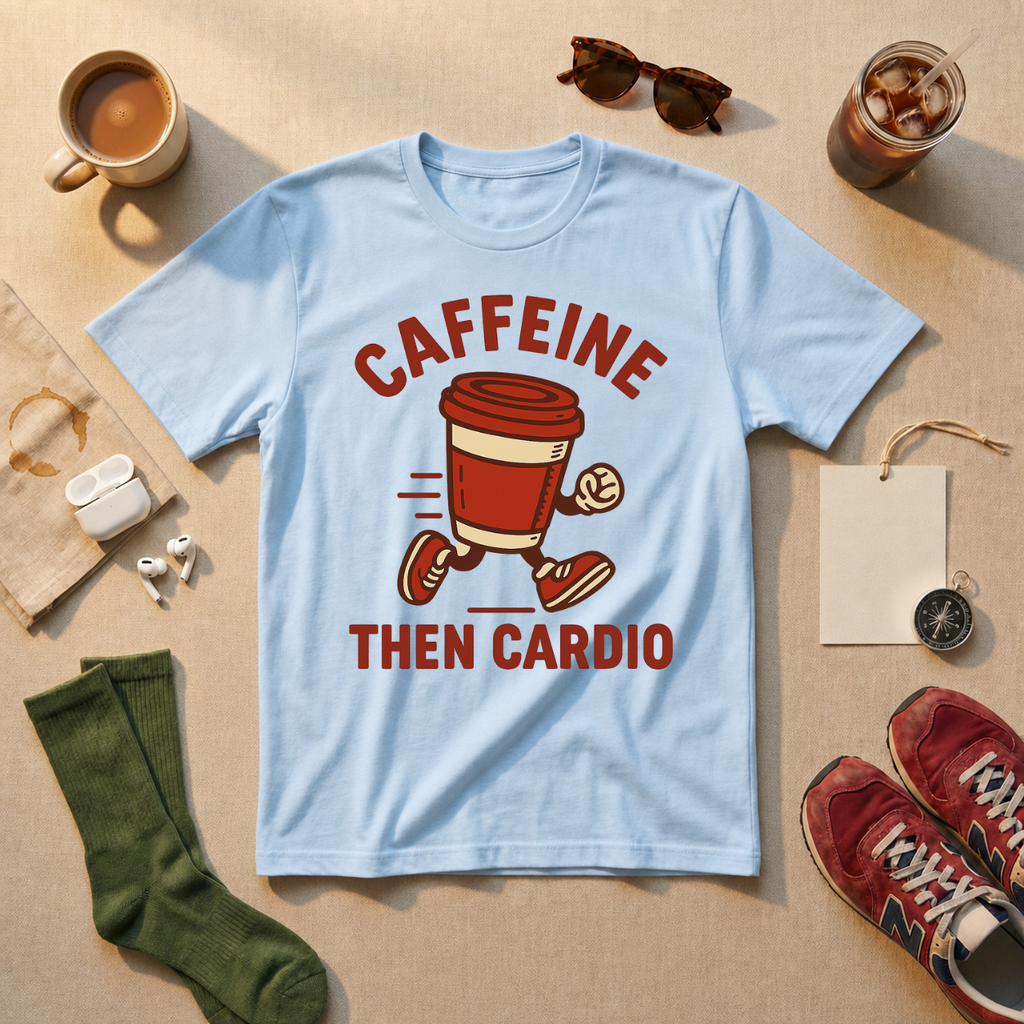 Caffeine Then Cardio T-Shirt - view 3