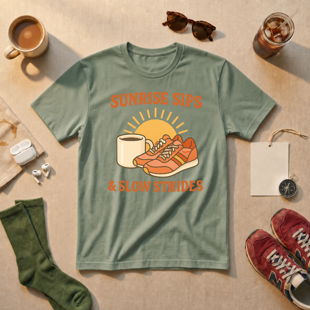 Sunrise Sips Slow Strides T-Shirt - view 1