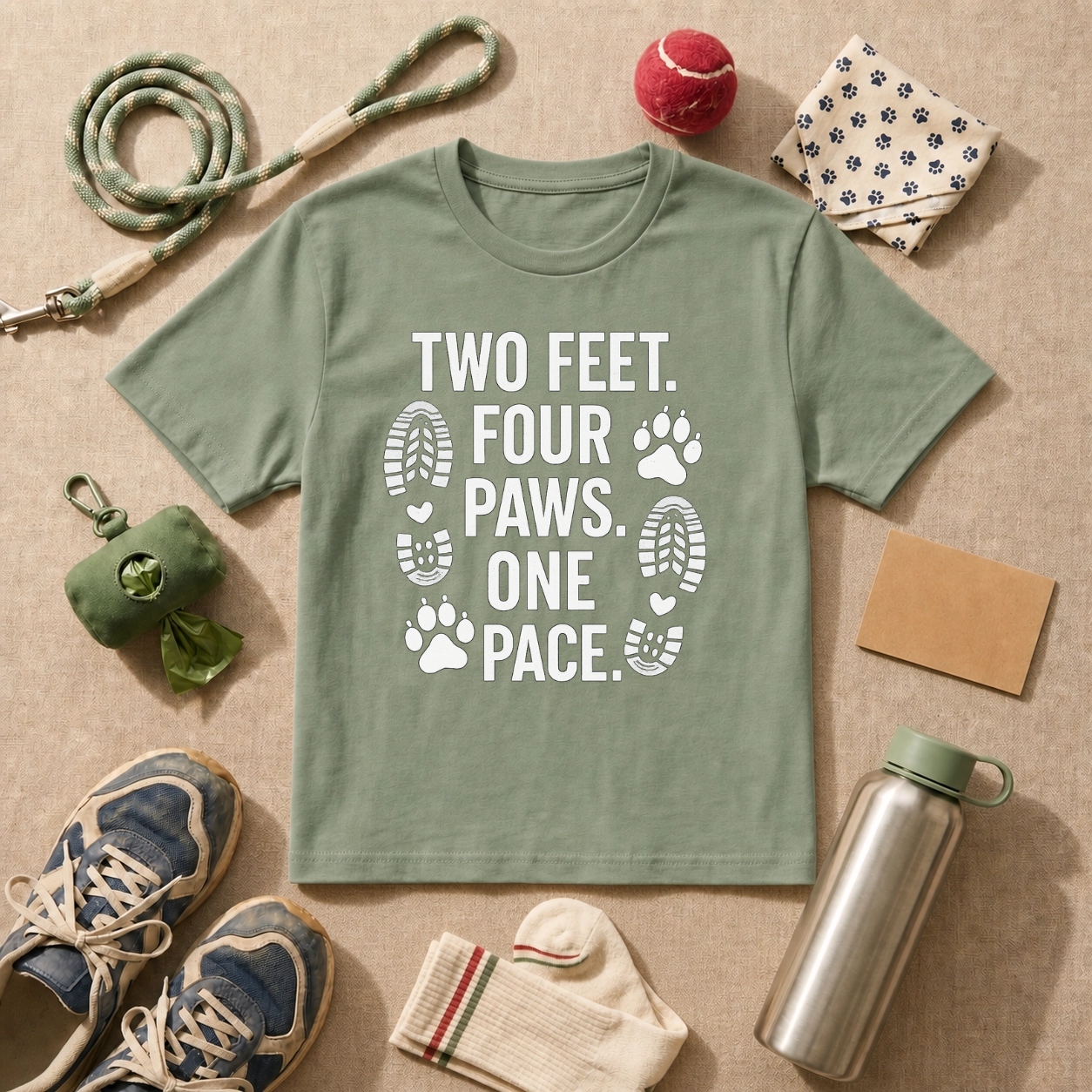 Two Feet Four Paws One Pace T-Shirt - view 2