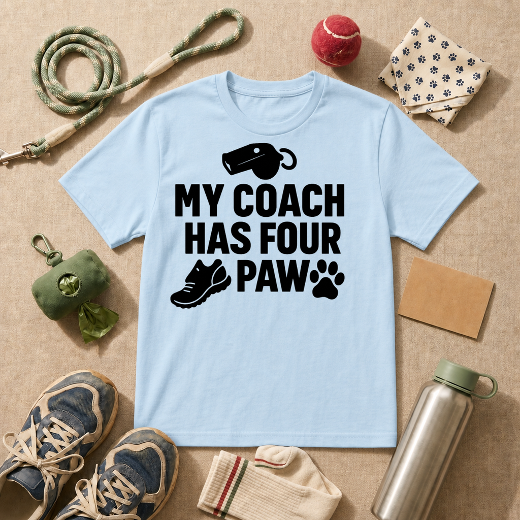 My Coach Has Four Paws T-Shirt - Natural