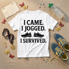 I Came I Jogged I Survived T-Shirt - Light Blue