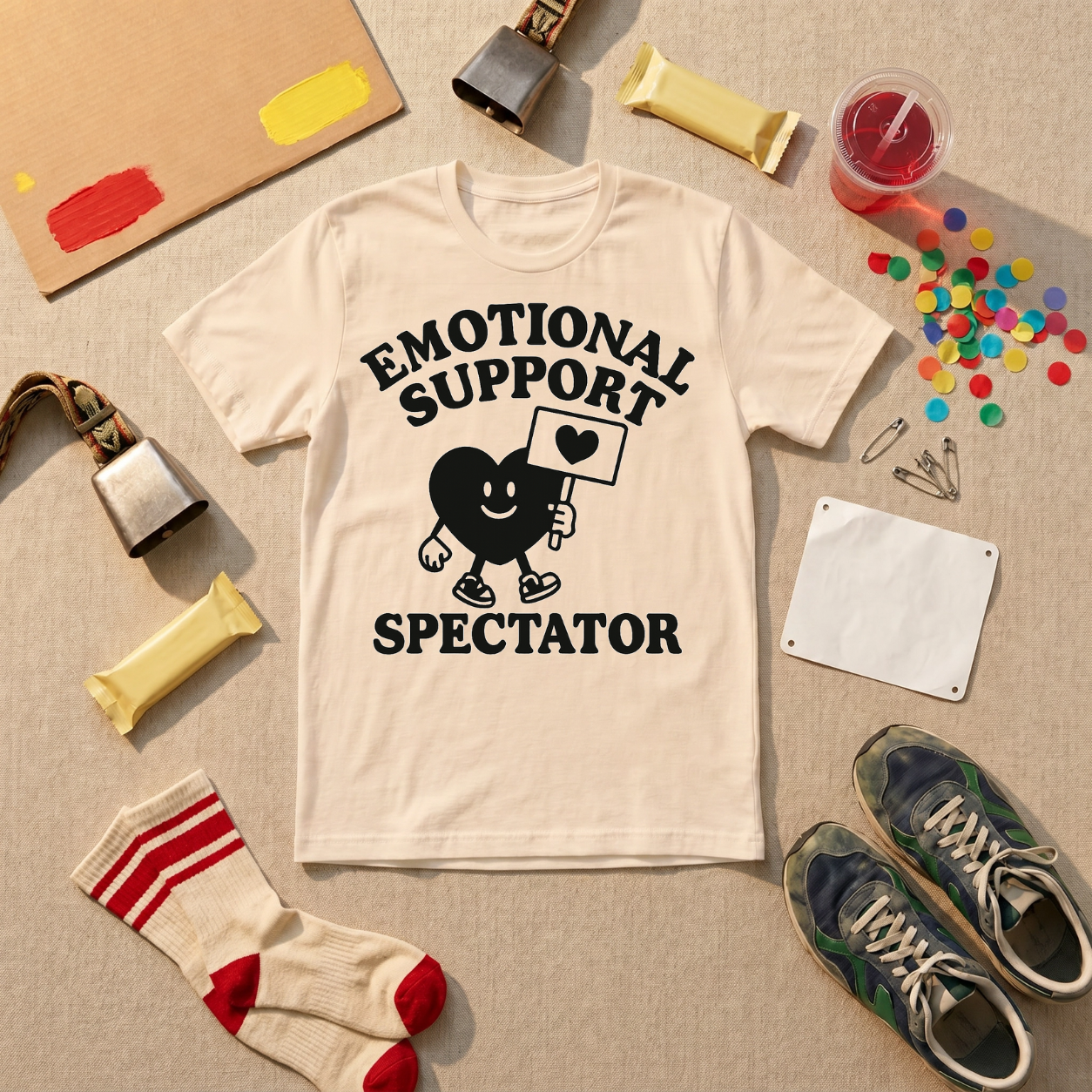Emotional Support Spectator T-Shirt - Natural