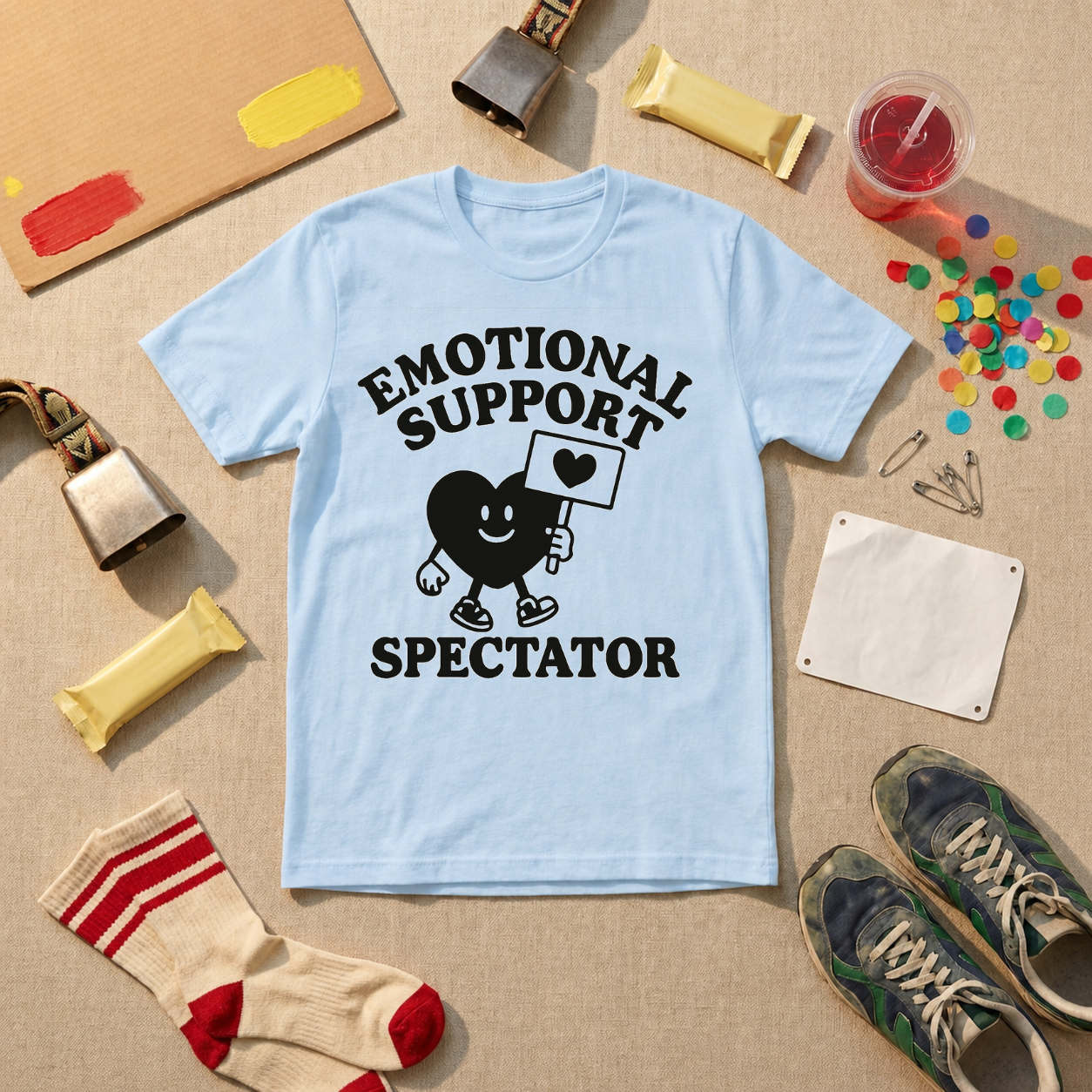 Emotional Support Spectator T-Shirt - Sport Grey