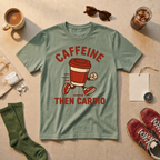 Caffeine Then Cardio T-Shirt - view 1