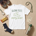 Slow Feet Happy Heart T-Shirt - Light Blue
