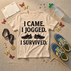 I Came I Jogged I Survived T-Shirt - Military Green