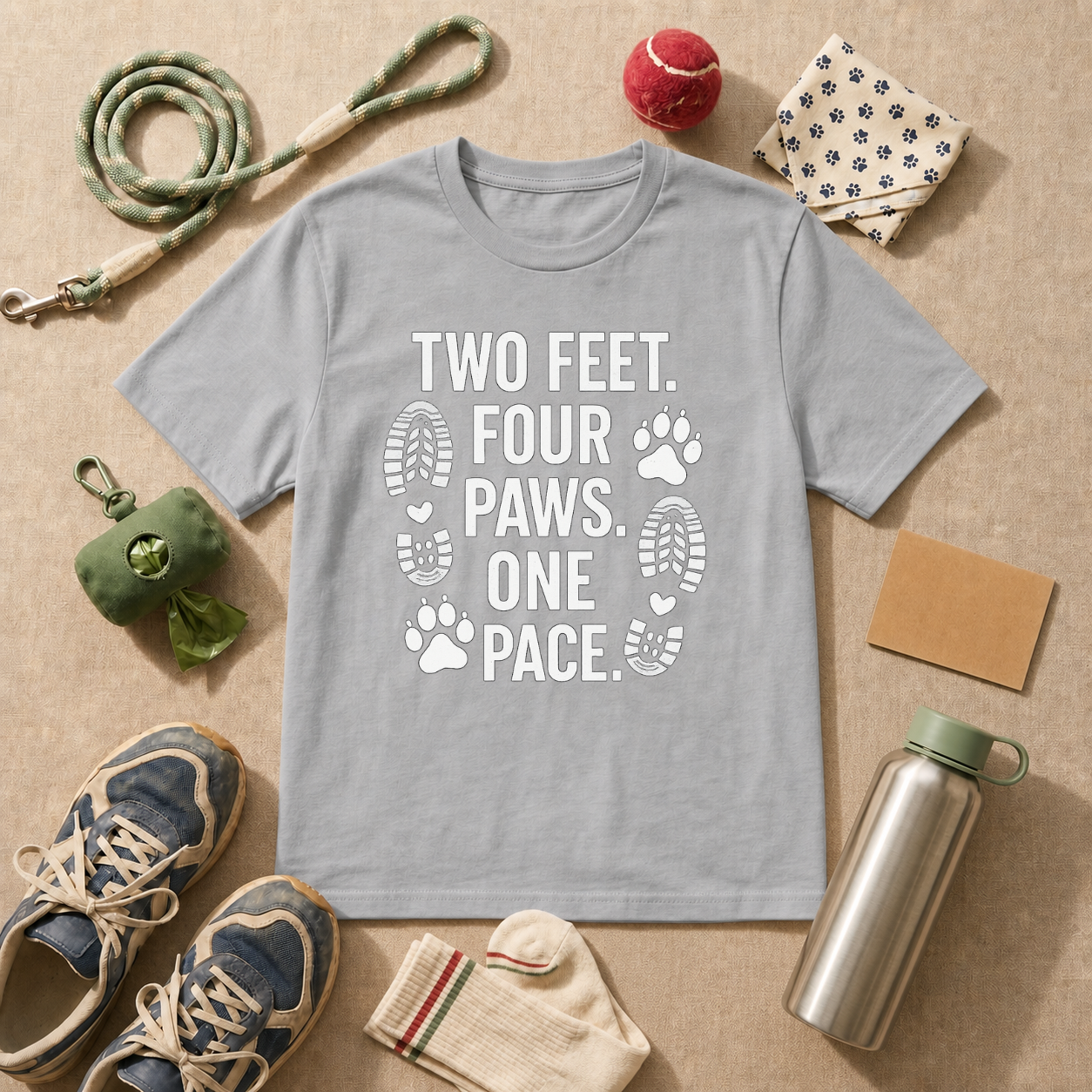 Two Feet Four Paws One Pace T-Shirt - view 1