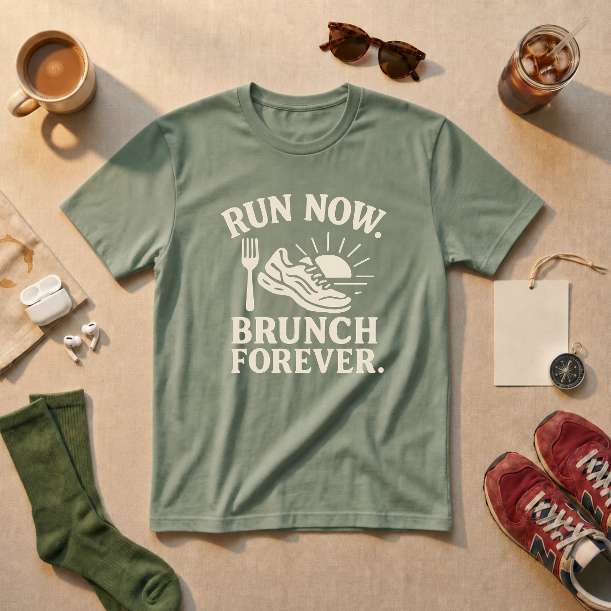 Run Now Brunch Forever T-Shirt - view 1