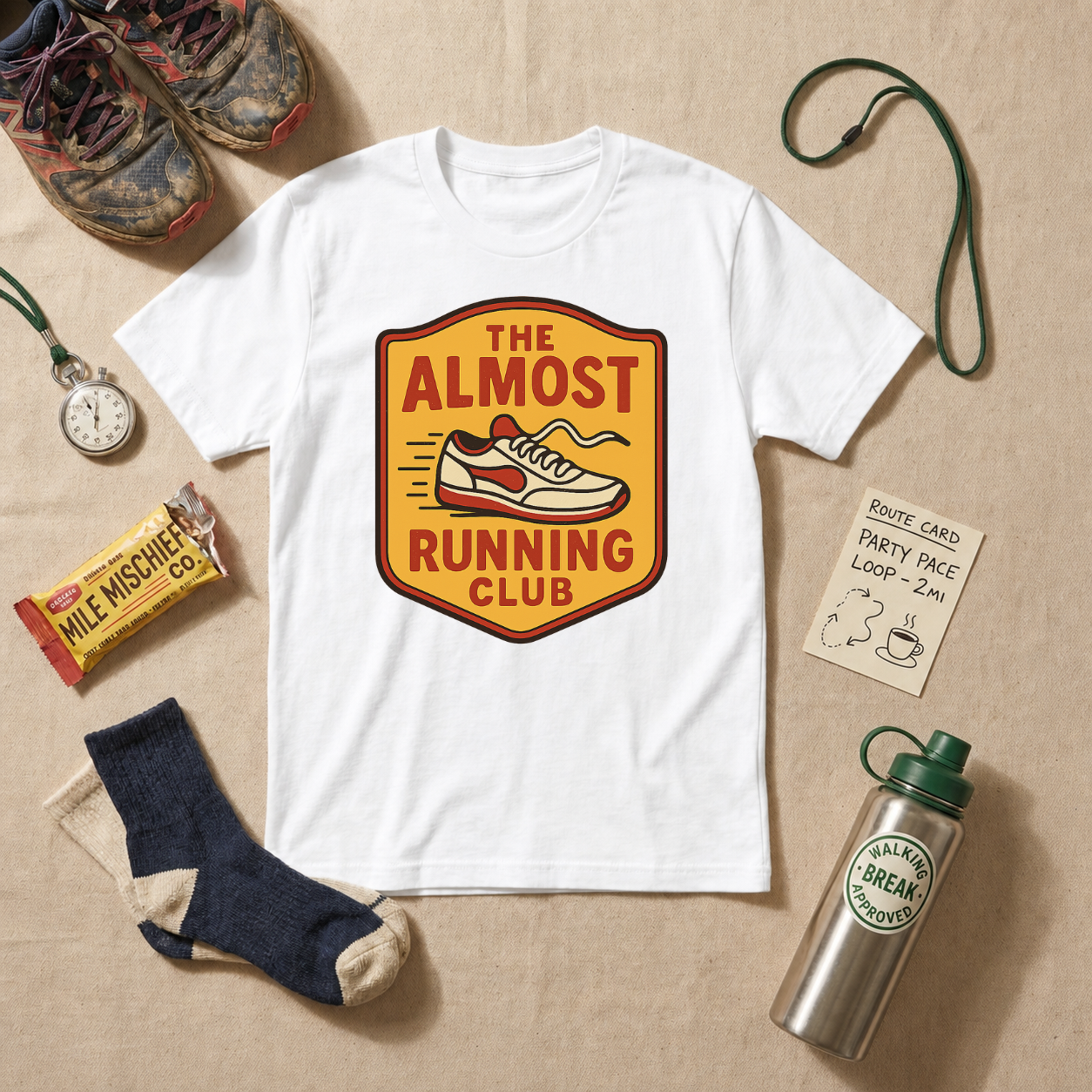 The Almost Running Club T-Shirt - Light Blue