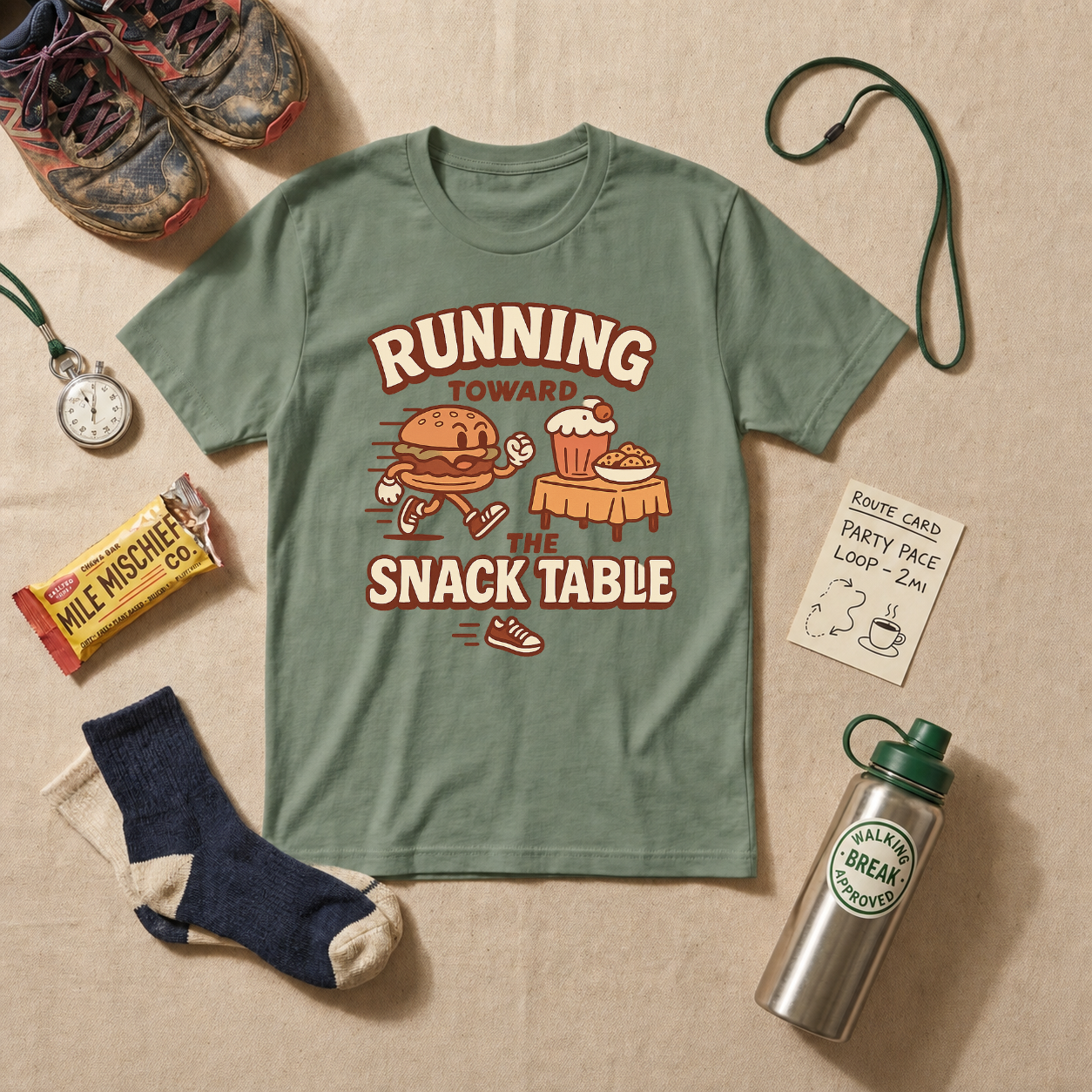 Running Toward The Snack Table