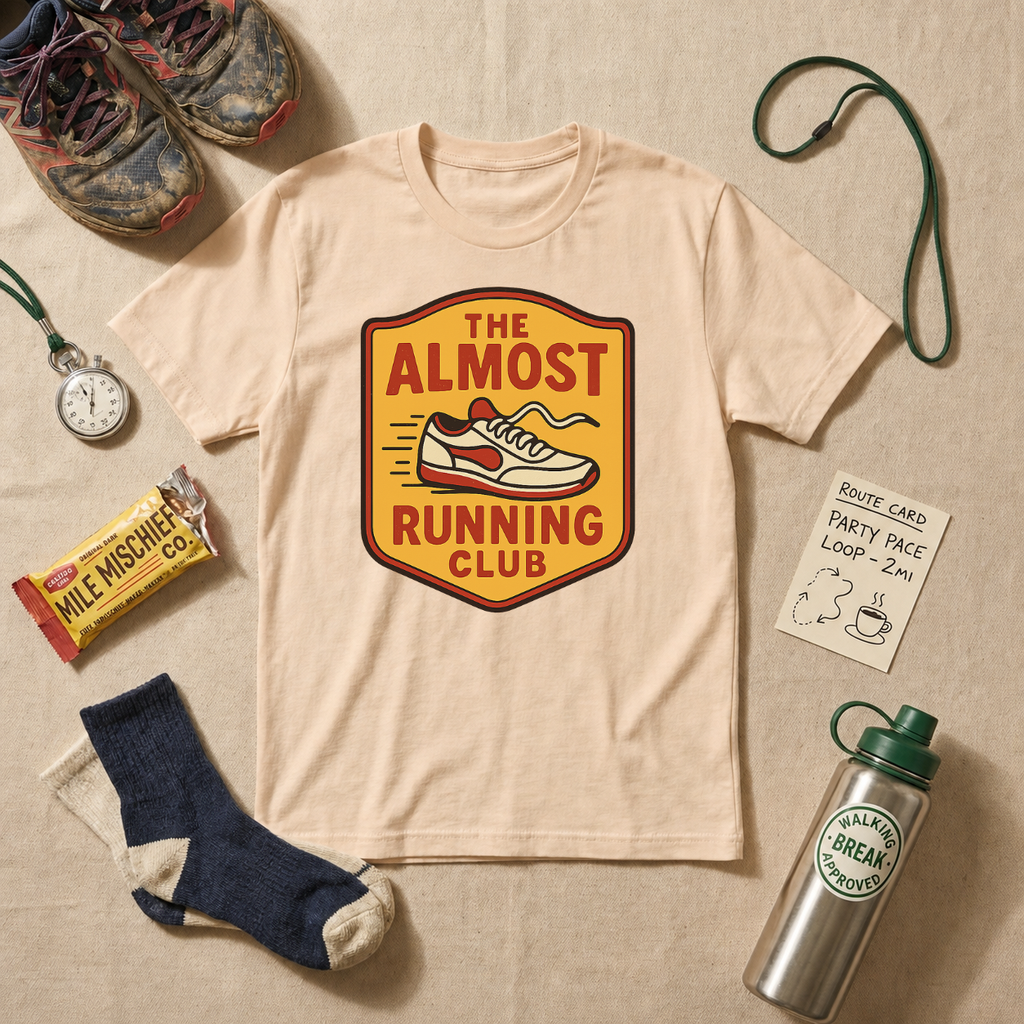 The Almost Running Club T-Shirt - Military Green
