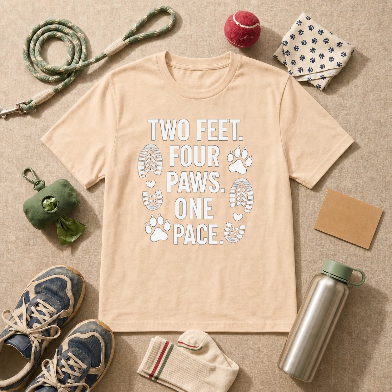 Two Feet Four Paws One Pace T-Shirt - view 4